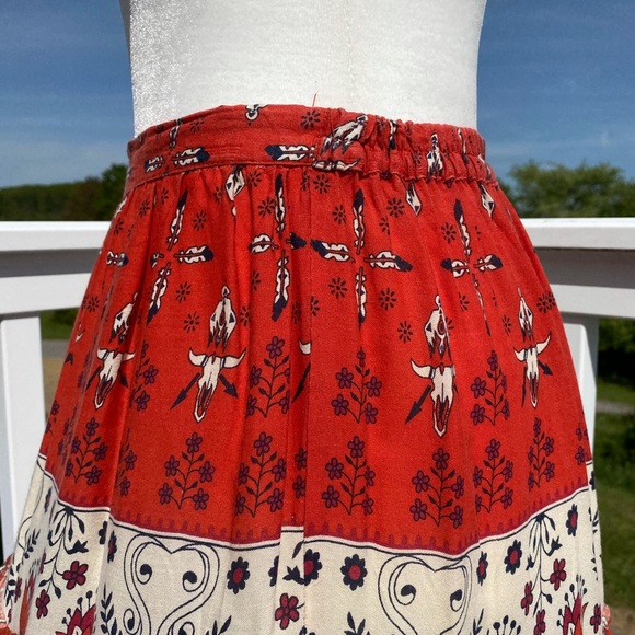 Shrinking Violet Southwestern A-Line Tiered Skirt - Picture 7 of 15